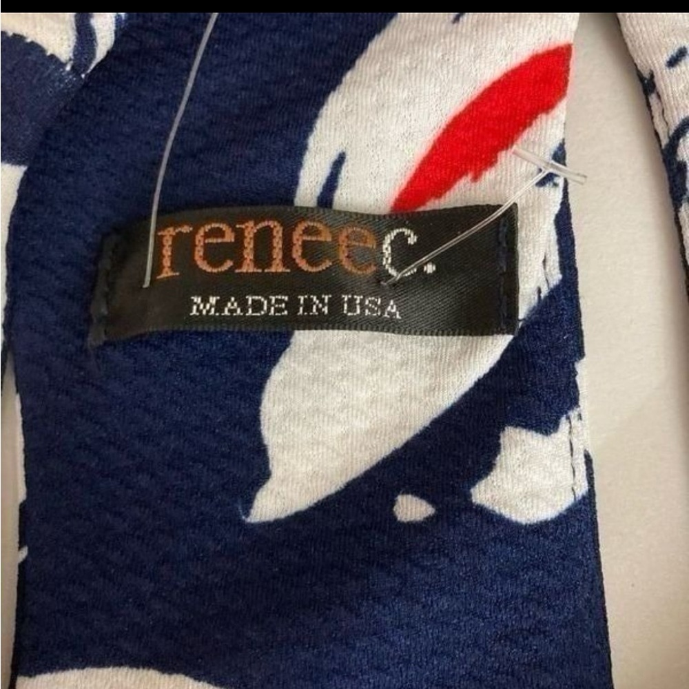 Renee C. Navy Floral Midi Dress - Picture 6 of 6